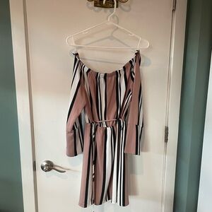 Dynamite Pink and Black Striped Dress